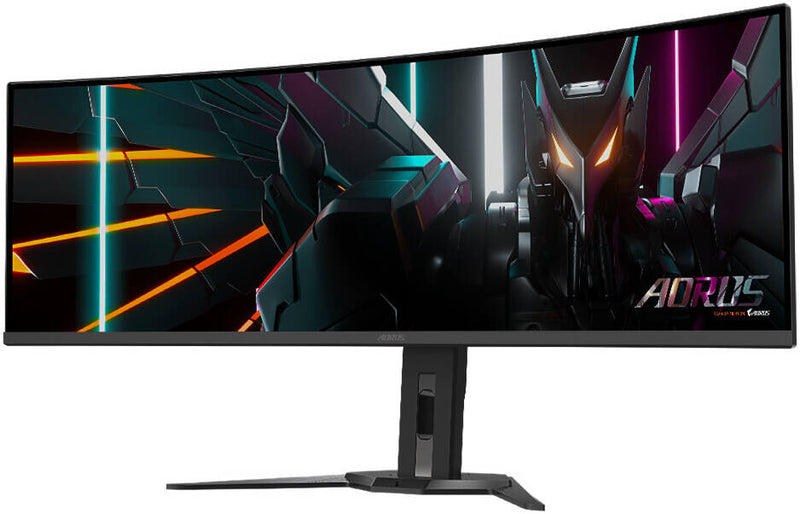 Gigabyte Aorus CO49DQ Gaming Monitor, 49" DQHD OLED Display, 144Hz Refresh Rate, 0.03ms (GtG) Response Time, OSD Sidekick, Black Equalizer, KVM, 6 Axis Color Control, Black | CO49DQ EK1