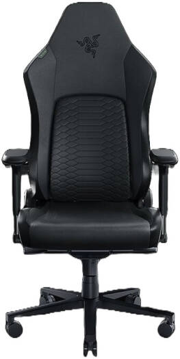 RAZER Iskur V2 Gaming Chair, High Density Foam Cushions, EPU Leather, 4D Armrests, 136kg Max Weight, Swivels & Responds, Reactive Seat Tilt & Up to 152° Recline, Black | RZ38-04900200-R3G1