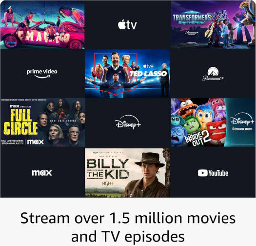 Amazon Fire TV Stick 4K Max 2nd Gen Remote, Quad-core 2.0GHz, Dolby Vision.Atmos, 16GB Storage, HDR10+, Smart Home, Bluetooth 5.2 + BLE, Wi-Fi 6E, Alexa Voice, Black | 4KMAX -2025